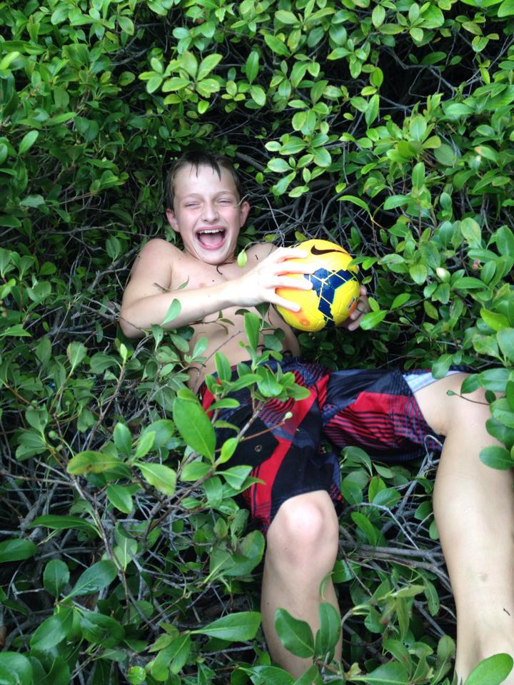 Reed playing outside